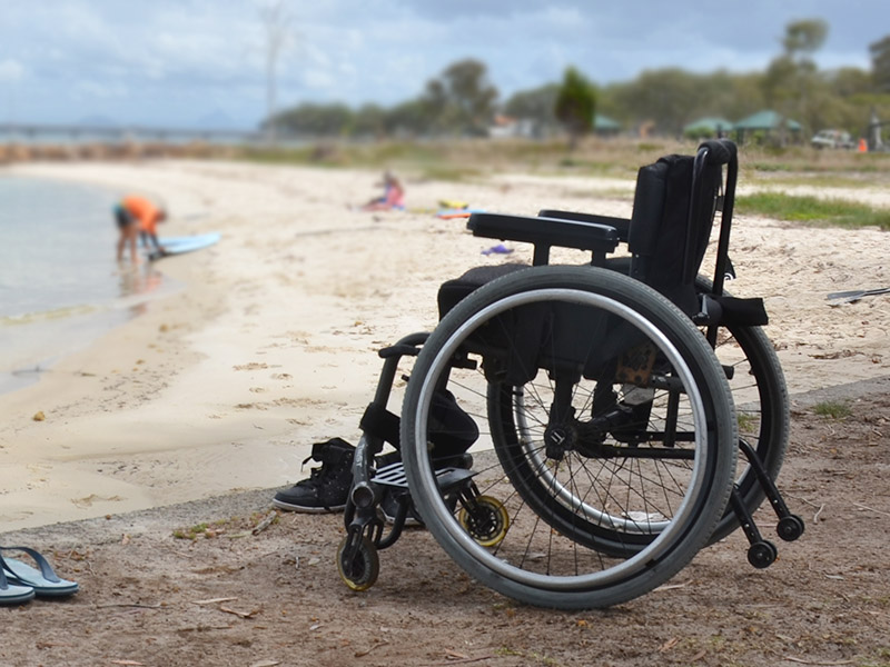 Wheelchair with cushion