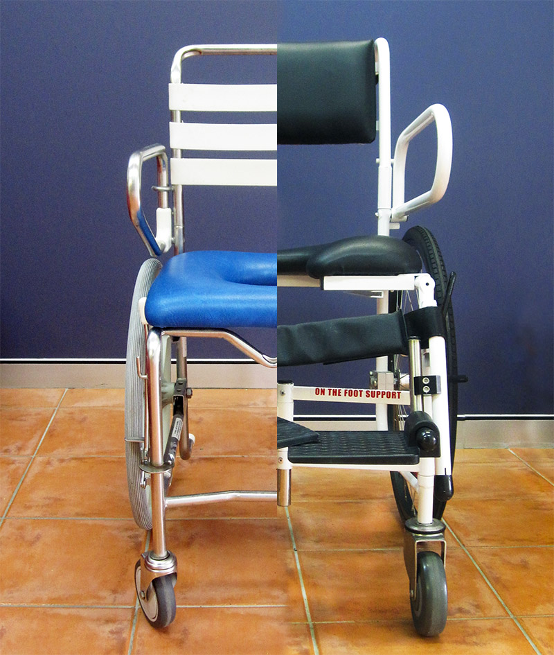 Wheeled commode chair online safe use